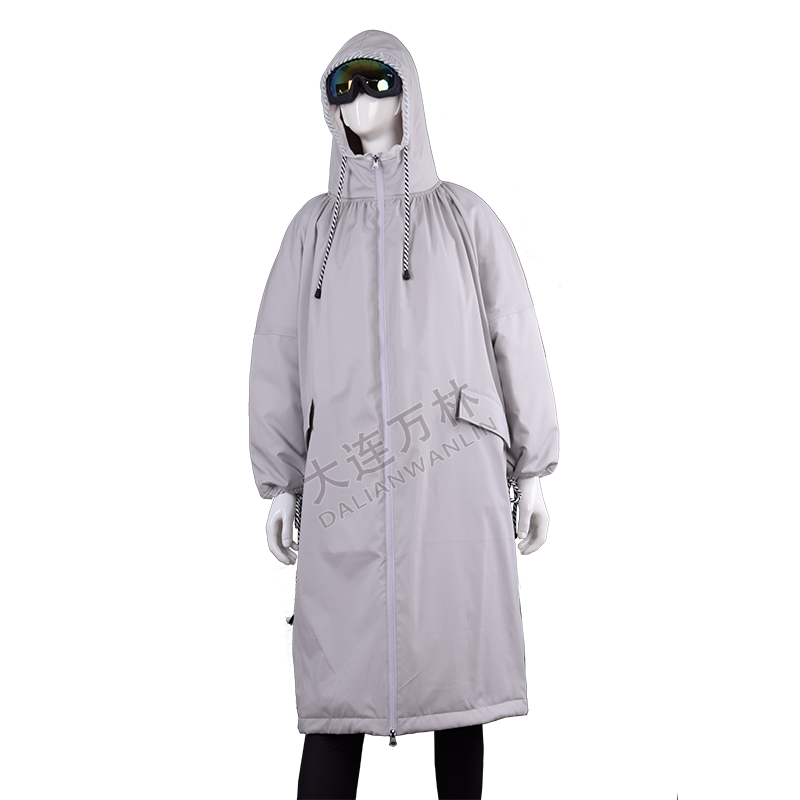 女士護(hù)目純色長款羽絨服